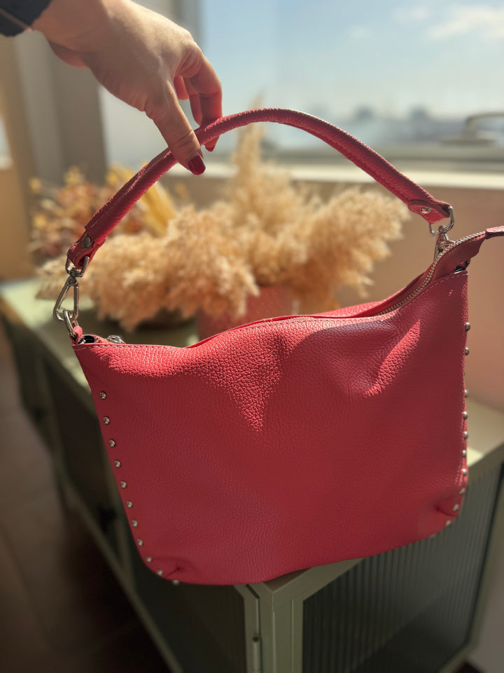 Bolso Piel Naty Verde Nude