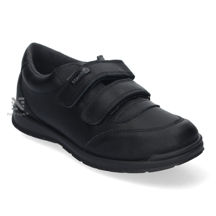 Zapato Colegial Lavable Titanitos Apolo Negro