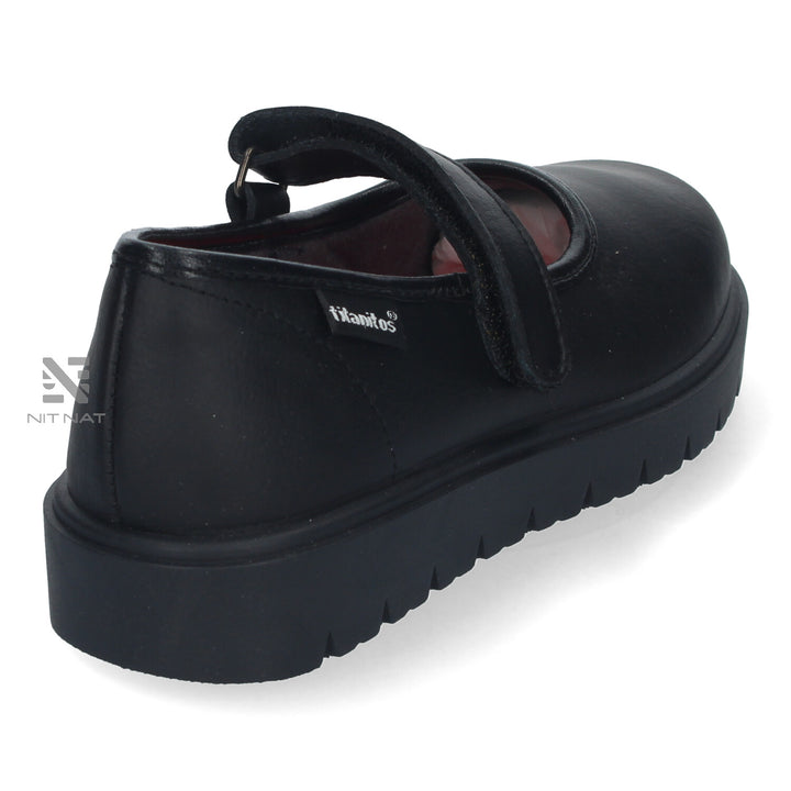 Zapato Colegial Lavable Titanitos Juno Negro