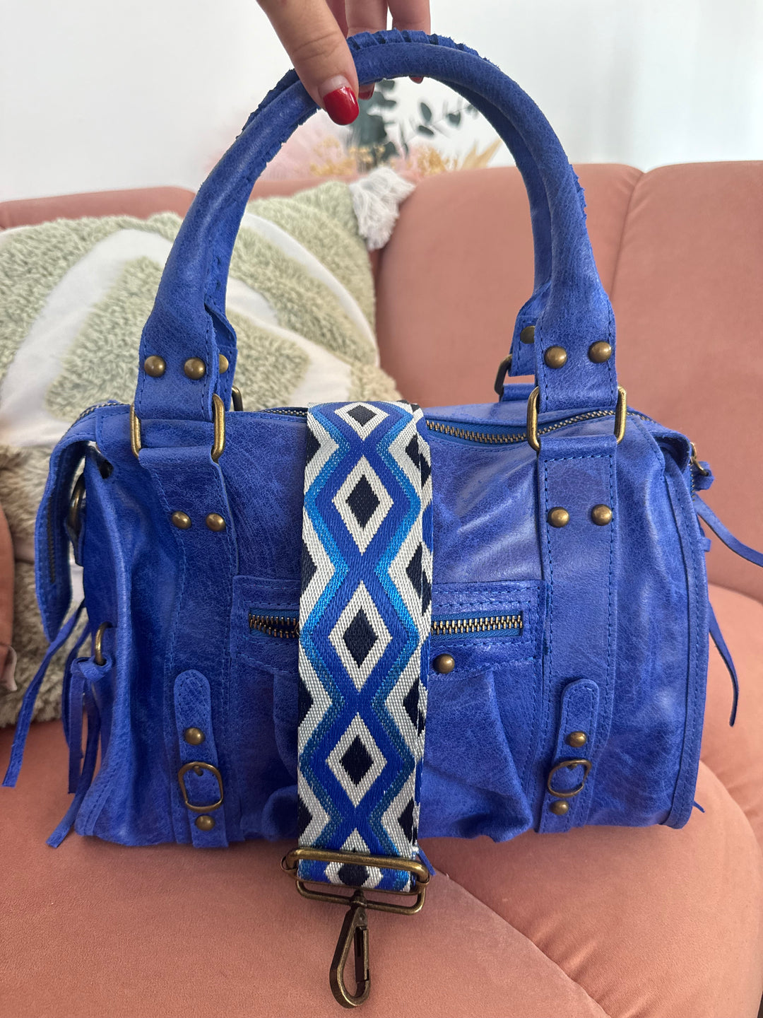 Bolso Pantera piel Azul Royal