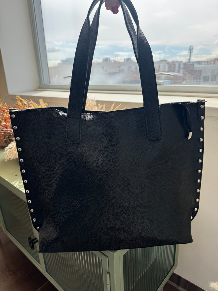 Bolso Piel Pica Negro