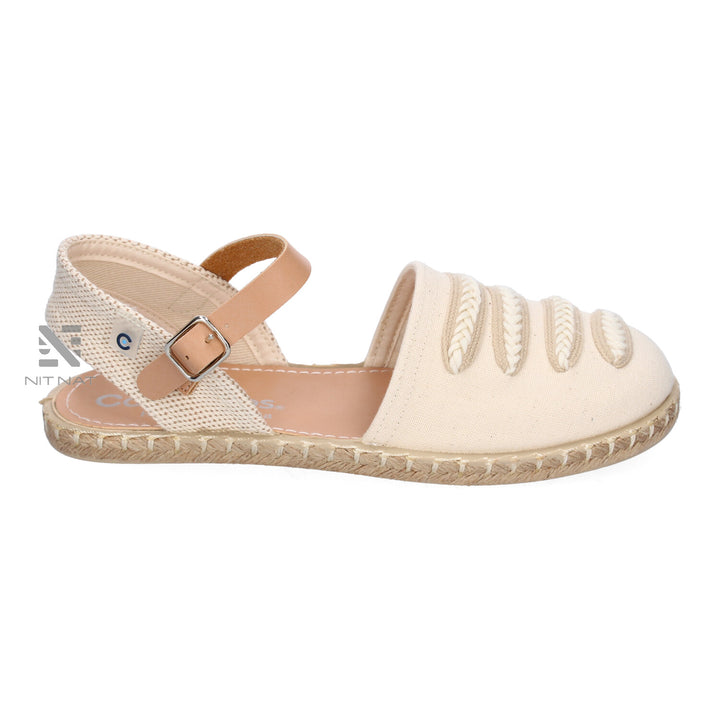 Sandalias Conguitos esparto Hebilla Tiras beige