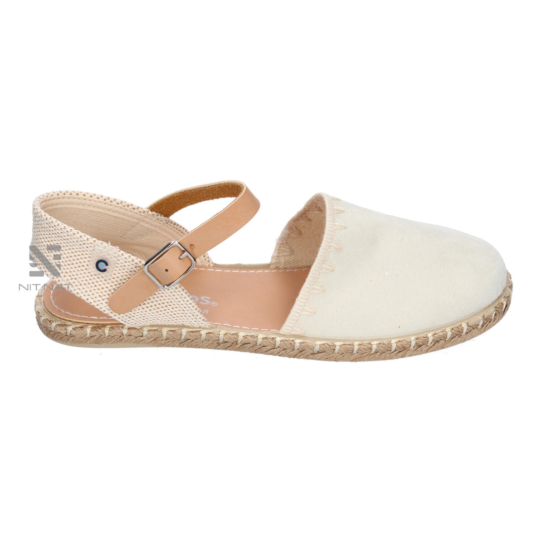 Sandalias Conguitos esparto bordadas Blanco