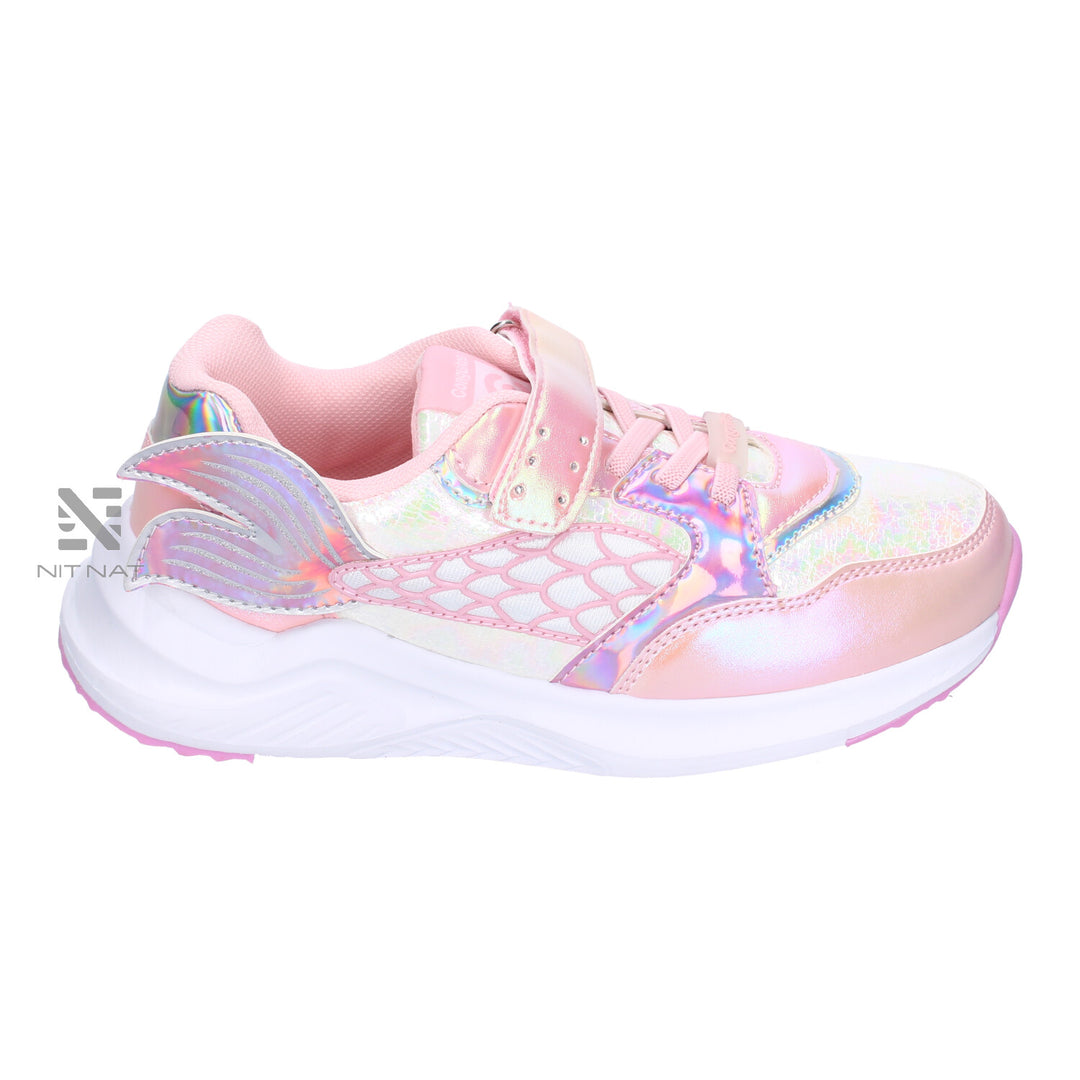 Zapatillas Sirena Elástico Con luz Rosa