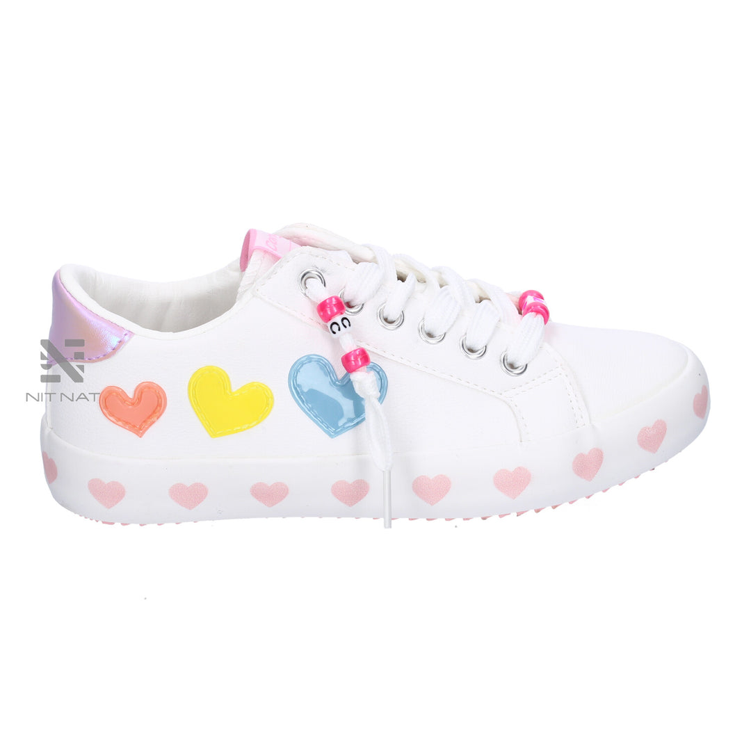 Zapatillas Conguitos cordones corazones Blanco