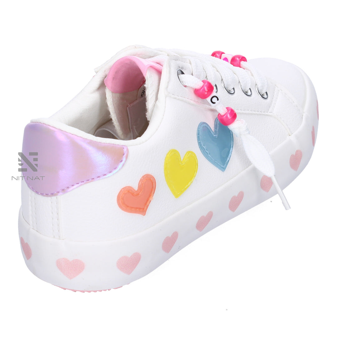 Zapatillas Conguitos cordones corazones Blanco