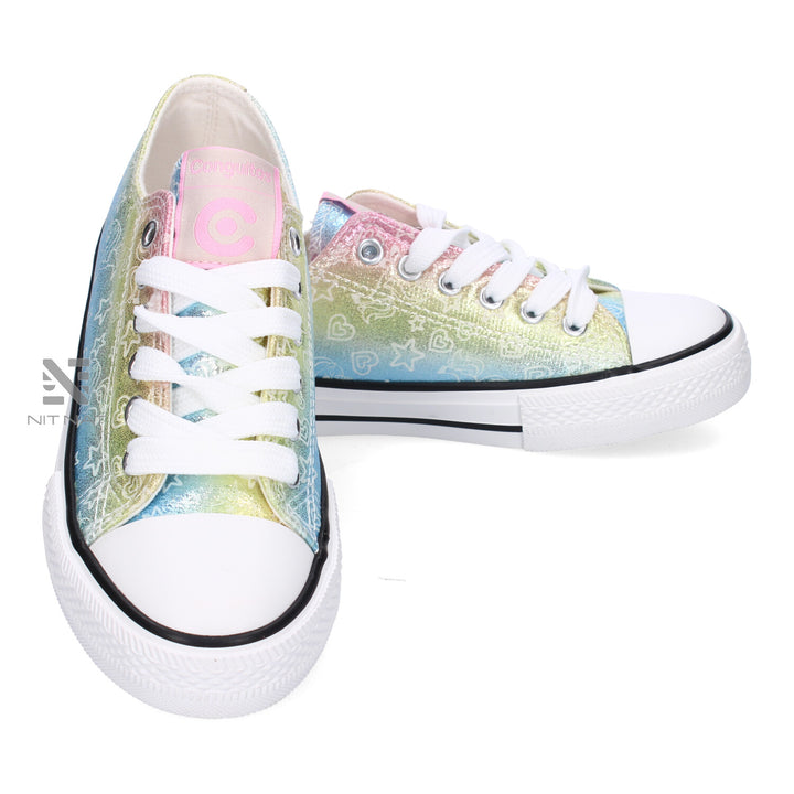 Zapatillas Conguitos Multicolor brillo oscuridad Lona Blanco