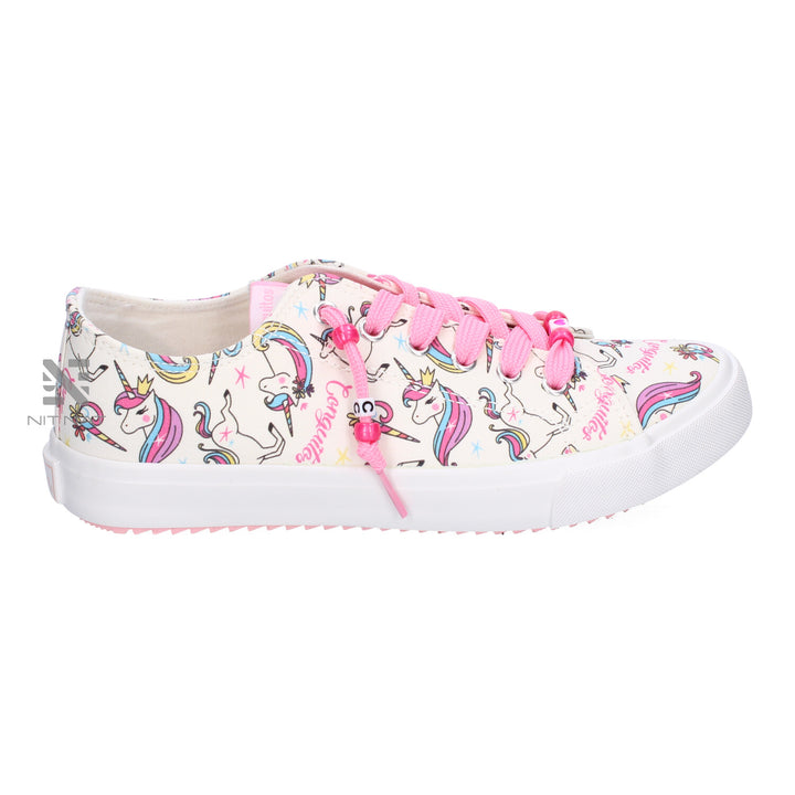 Zapatillas Conguitos cordones Fantasia Unicornio Blanco