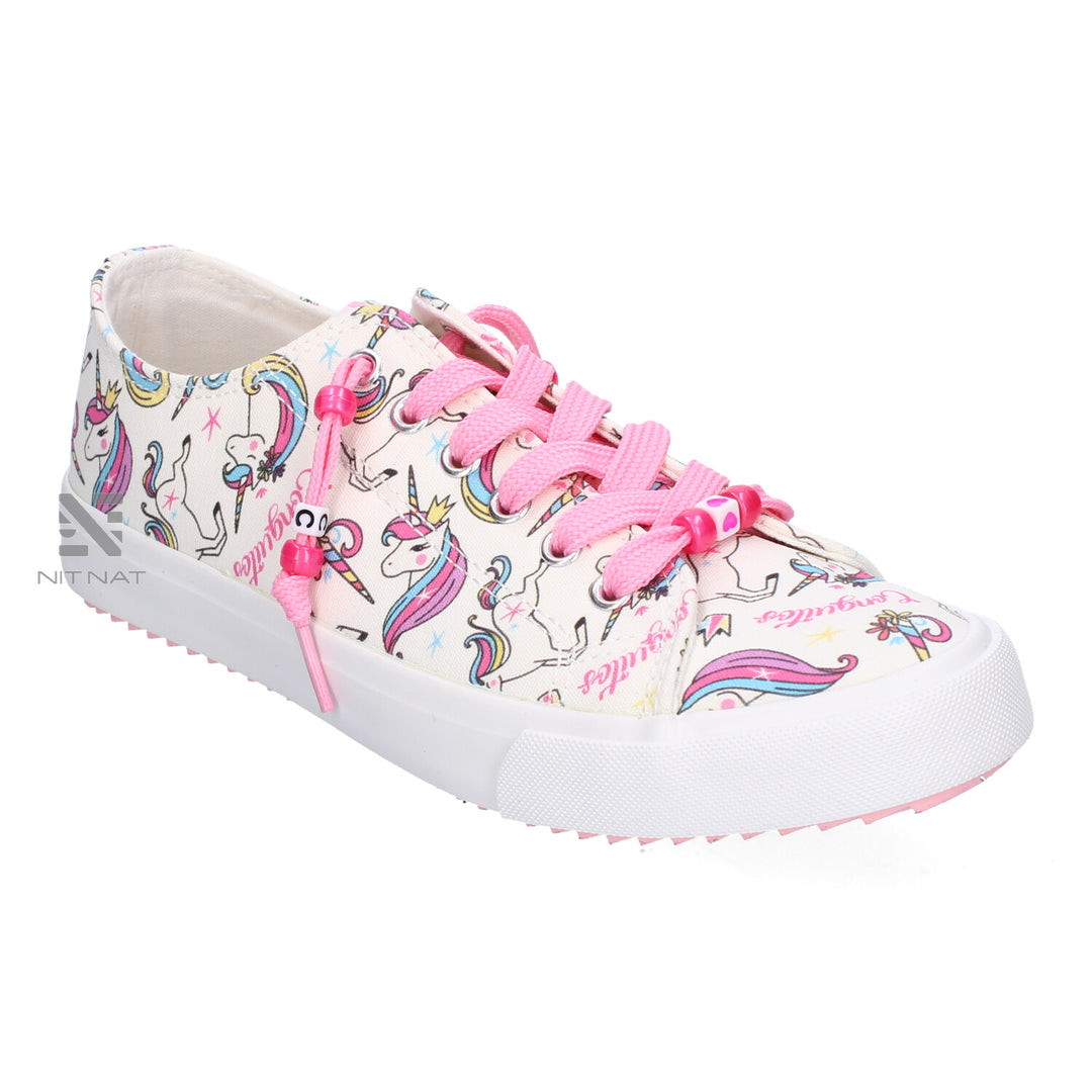 Zapatillas Conguitos cordones Fantasia Unicornio Blanco