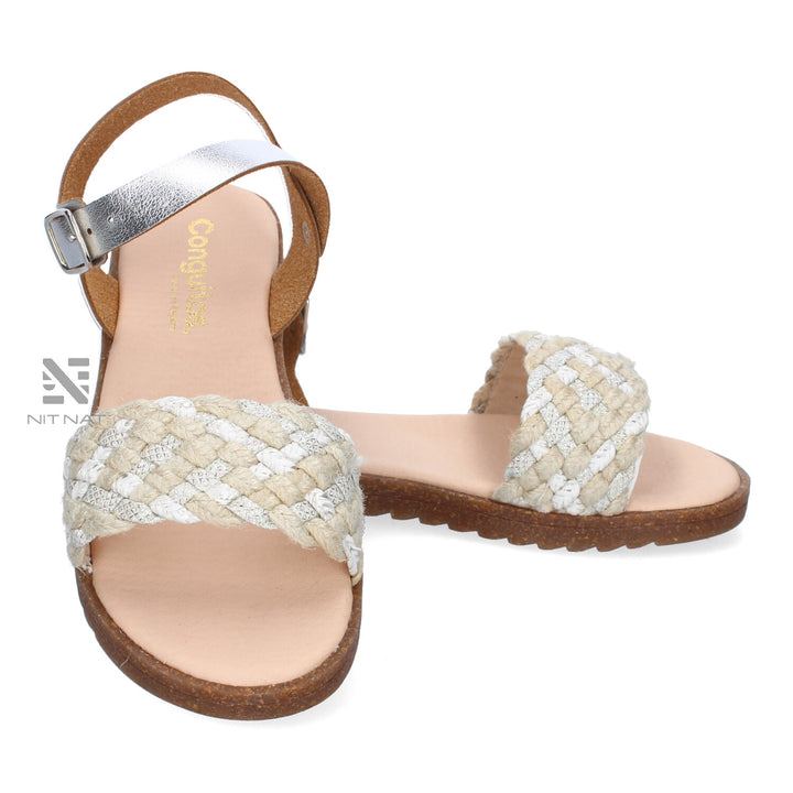 Sandalias Conguitos trenzado blanco