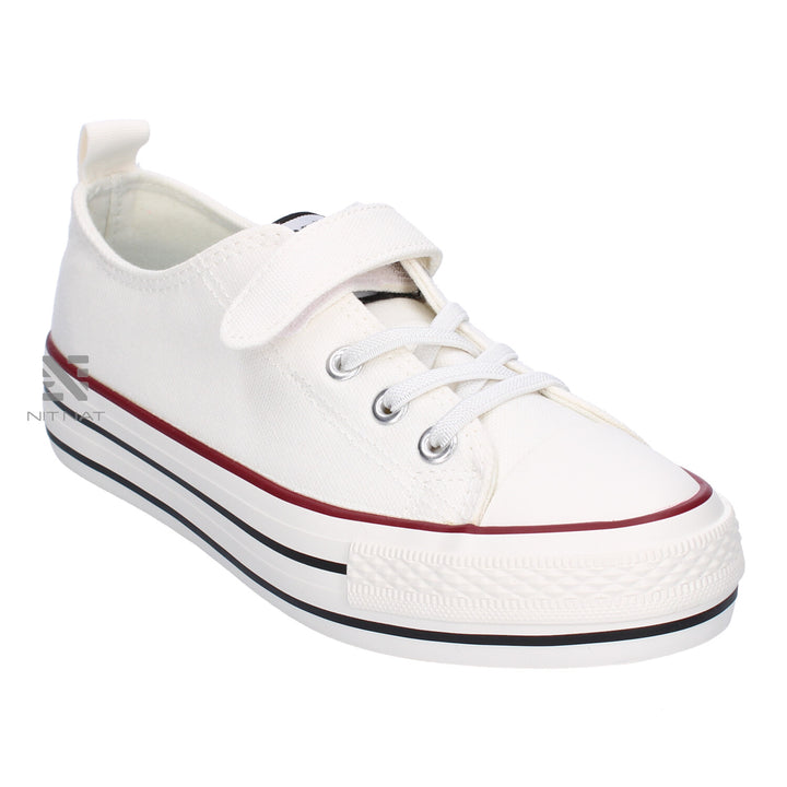 Zapatillas Conguitos Plataforma Lona Blanco