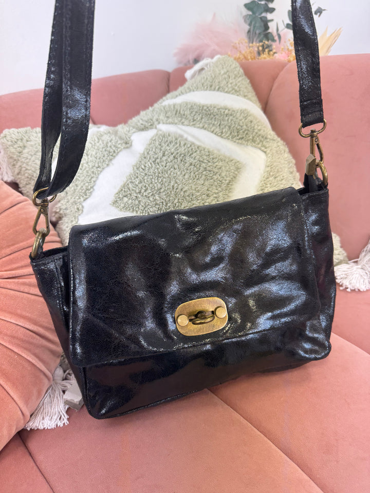 Bolso Piel Denis Negro