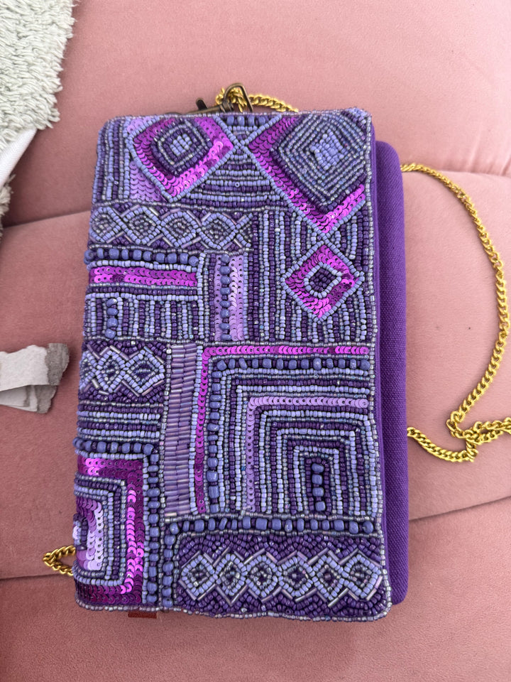 Cartera Bandolera india lila