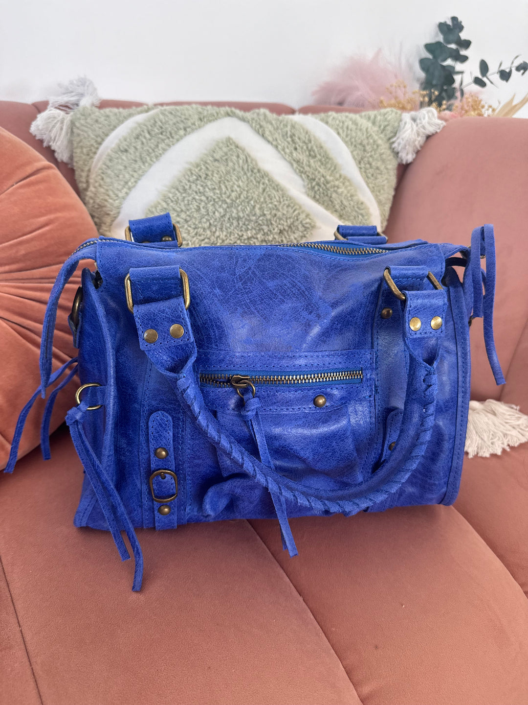 Bolso Pantera piel Azul Royal