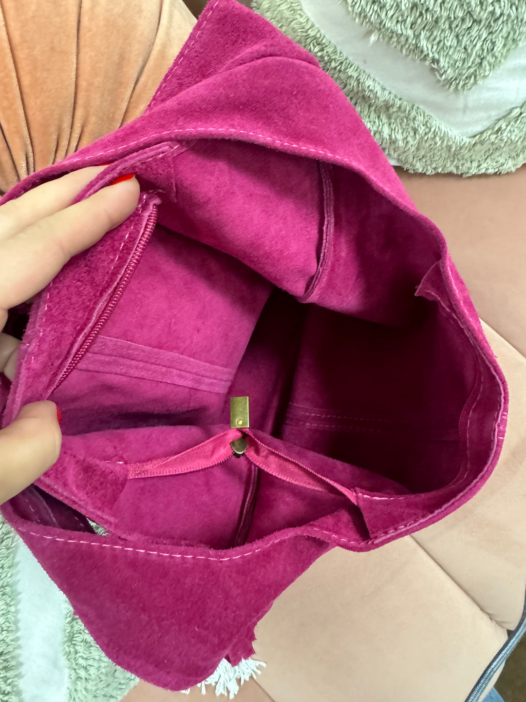 Bolso Saco indy piel Fucsia