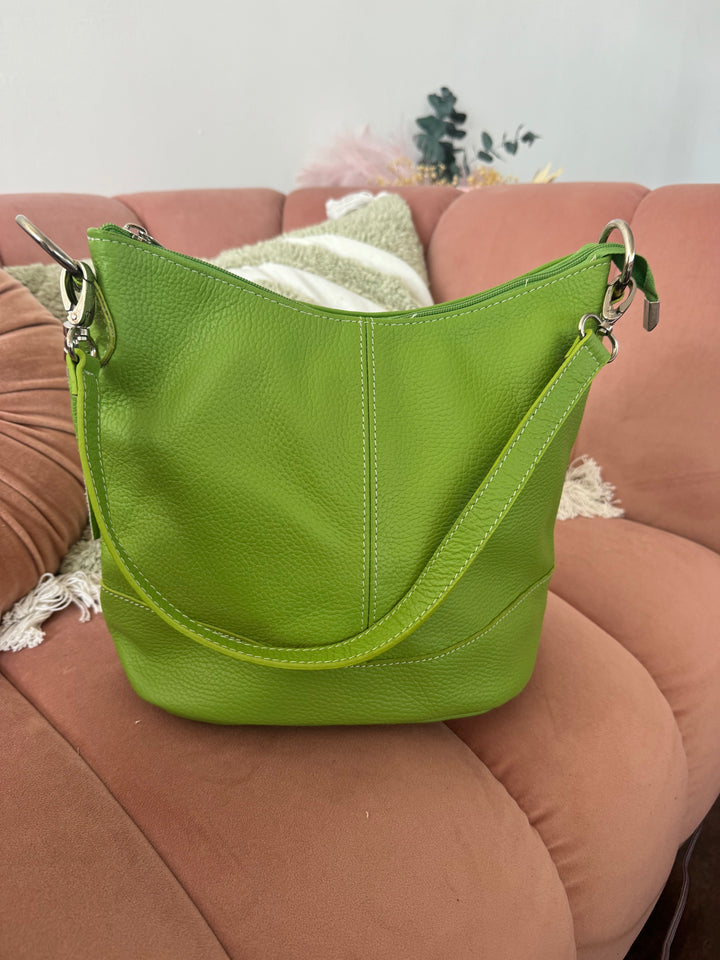 Bolso Piel Dilán Verde lima