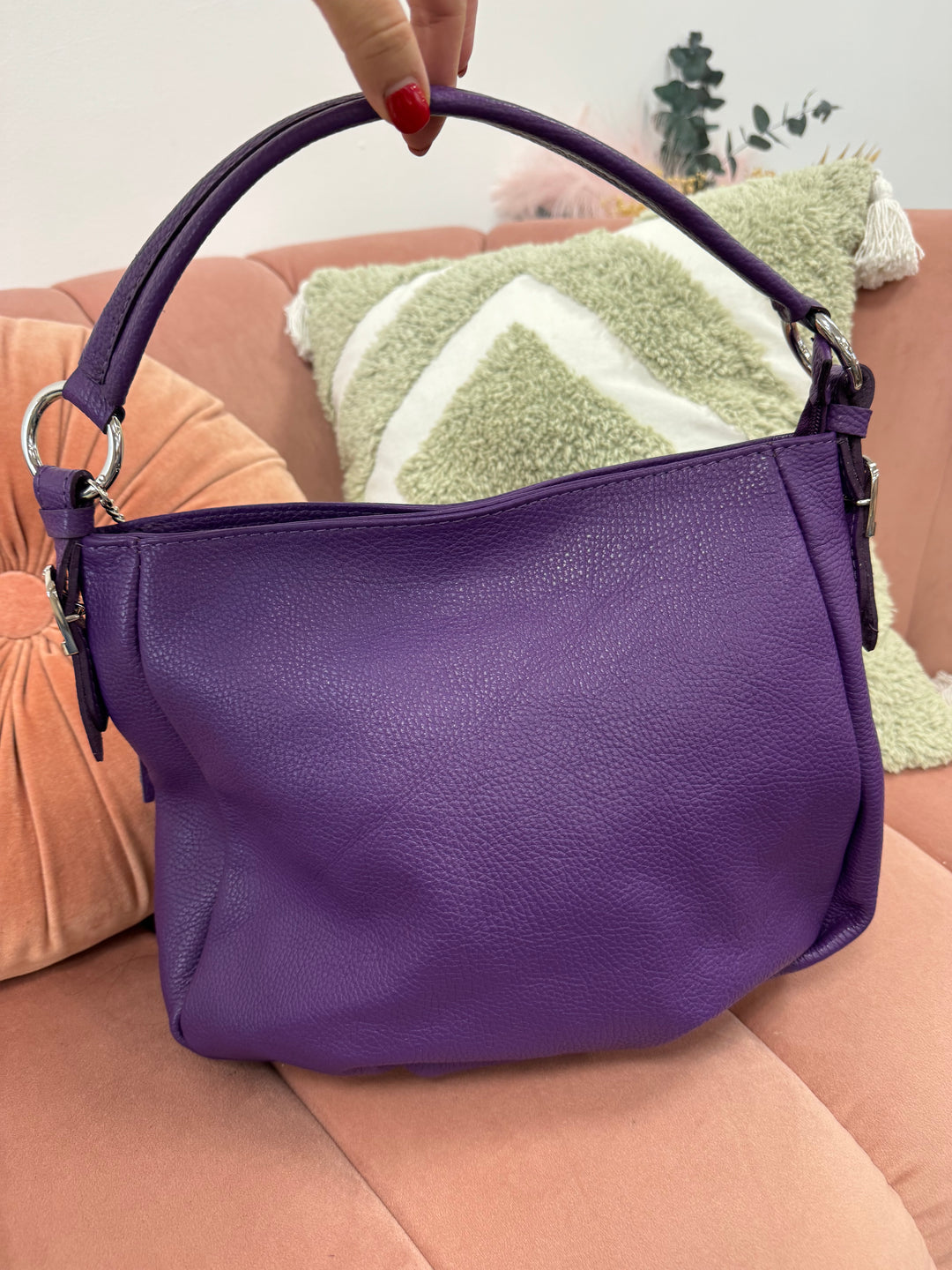 Bolso Piel Lola Morado