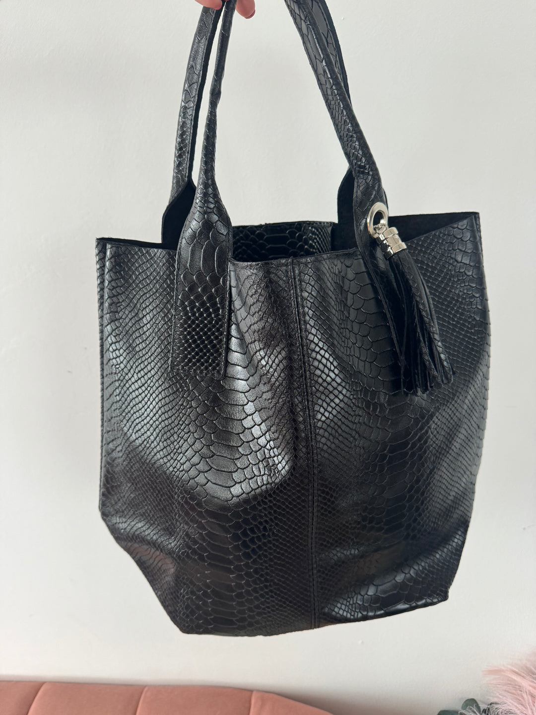 Bolso Piel Sono Coco Negro