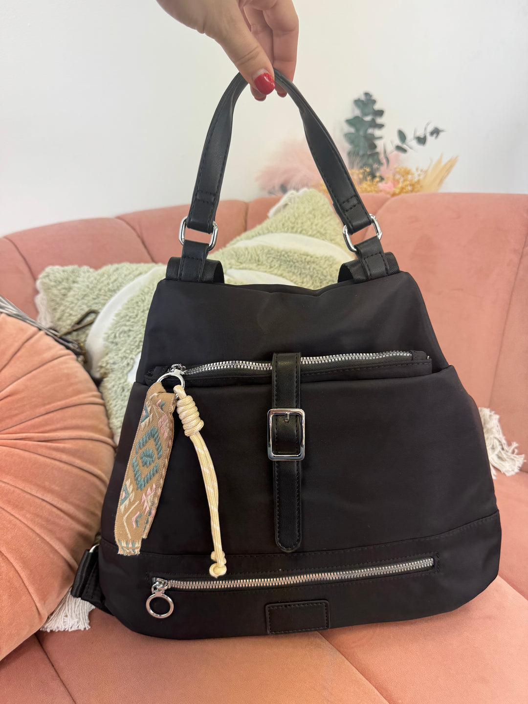 Mochila nylon flopy Negro