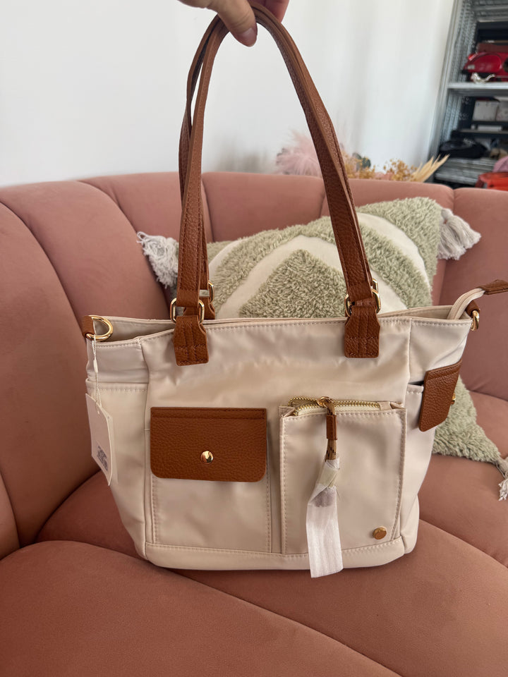 Bolso Bandolera Mini Zambia Beige