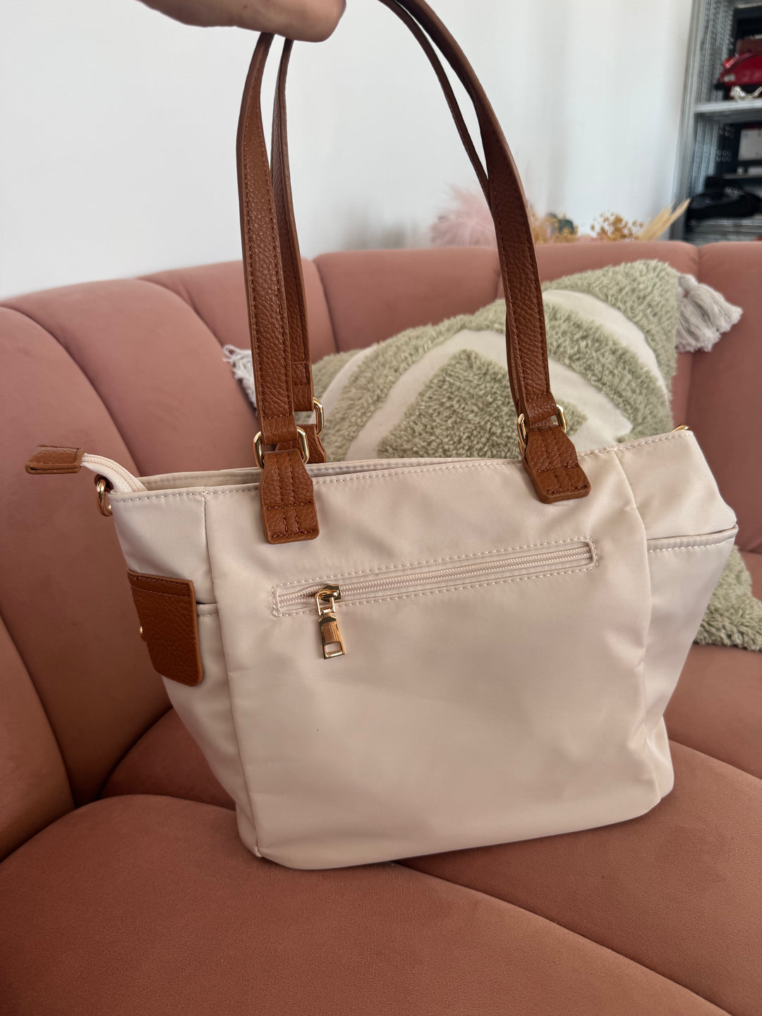 Bolso Bandolera Mini Zambia Beige