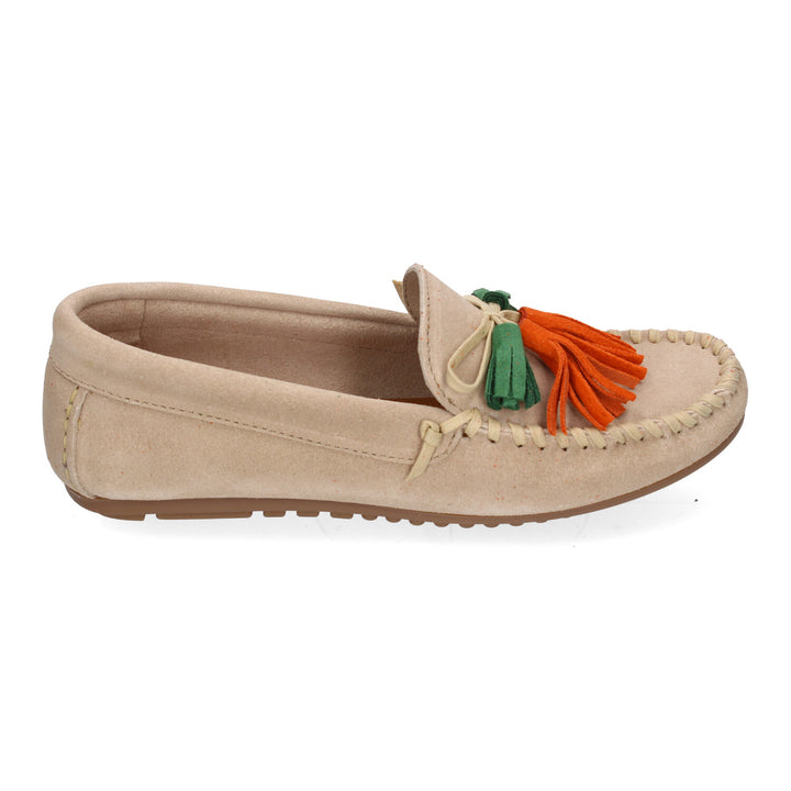 Mocasines Rio Antifaz  Borlas Beige