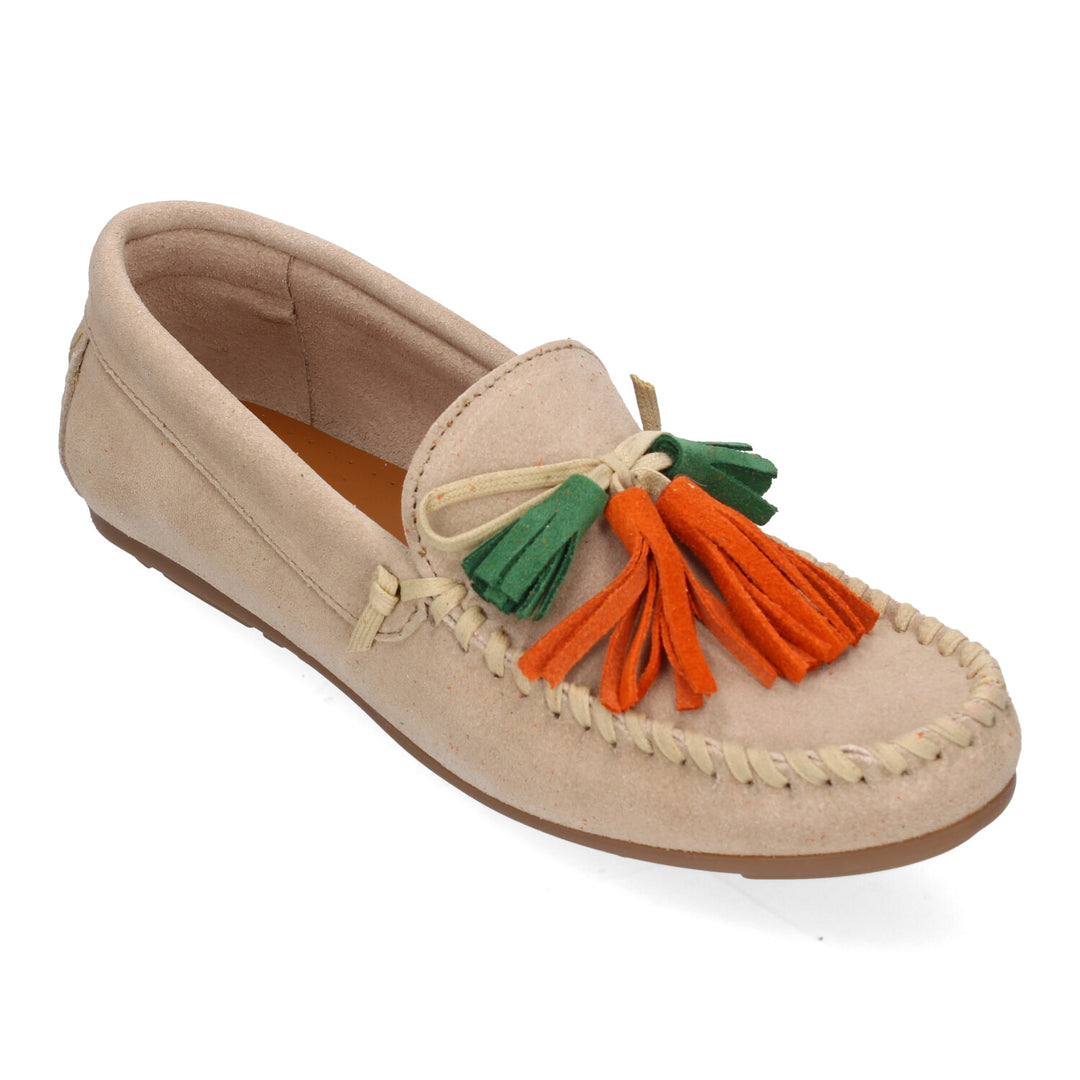 Mocasines Rio Antifaz  Borlas Beige