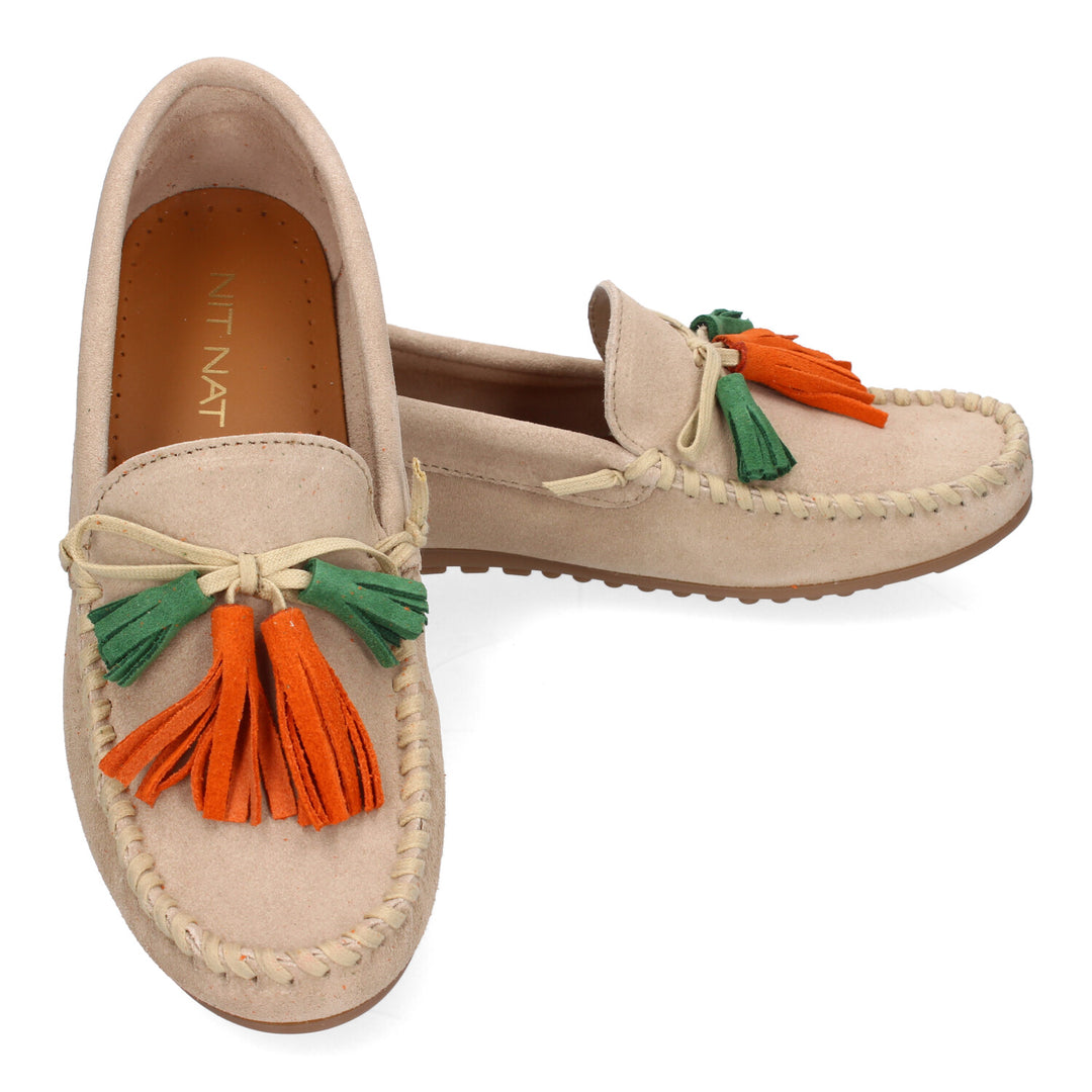 Mocasines Rio Antifaz  Borlas Beige