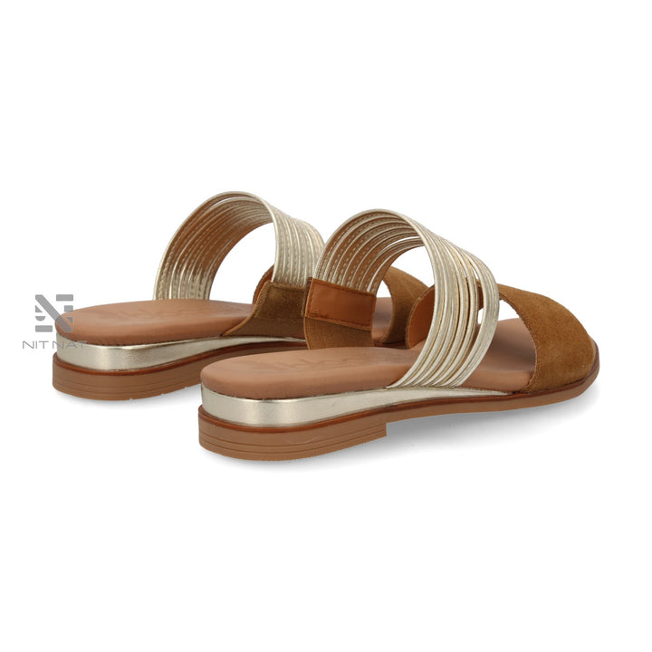 Sandalias Planas Fontana Cuero