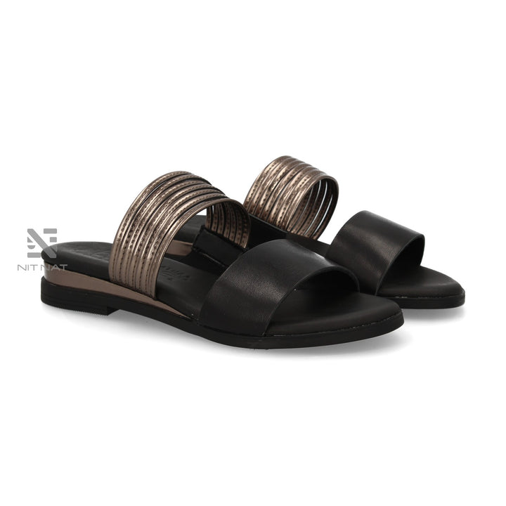 Sandalias Planas Fontana Negro