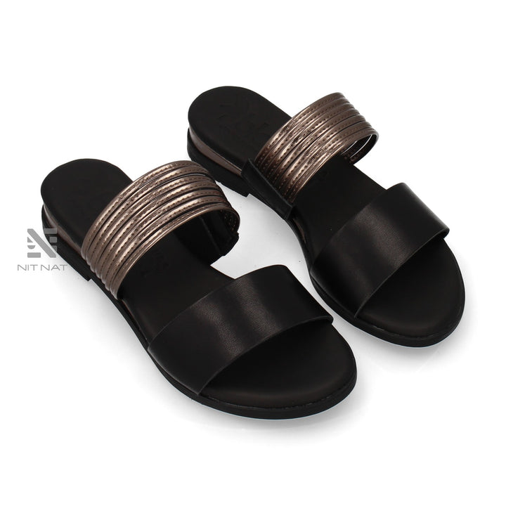 Sandalias Planas Fontana Negro