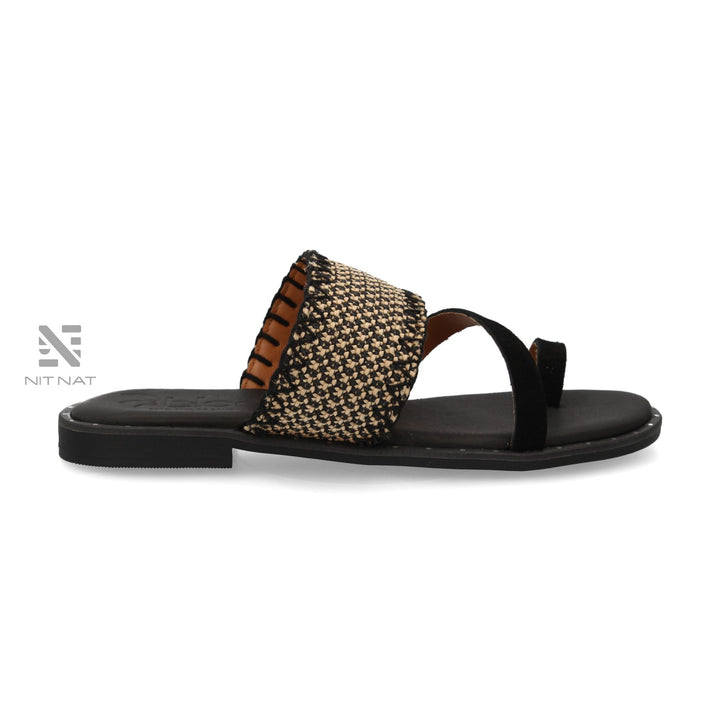 Sandalias Planas Fabrizia Negro