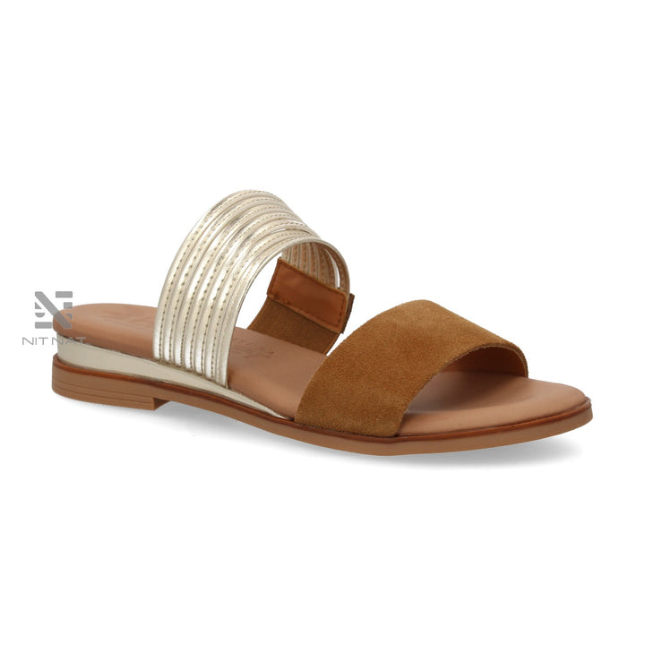 Sandalias Planas Fontana Cuero
