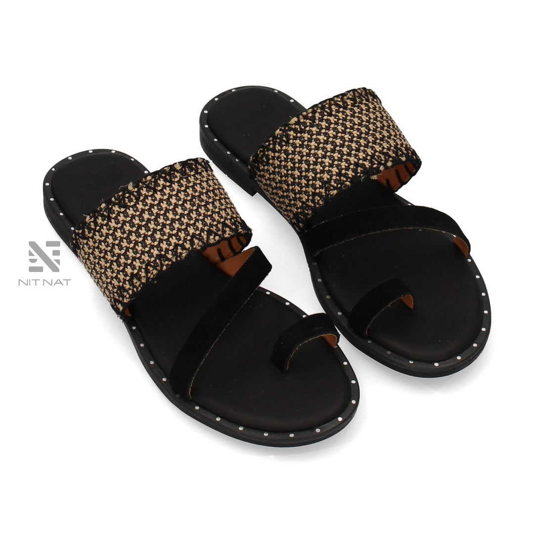 Sandalias Planas Fabrizia Negro