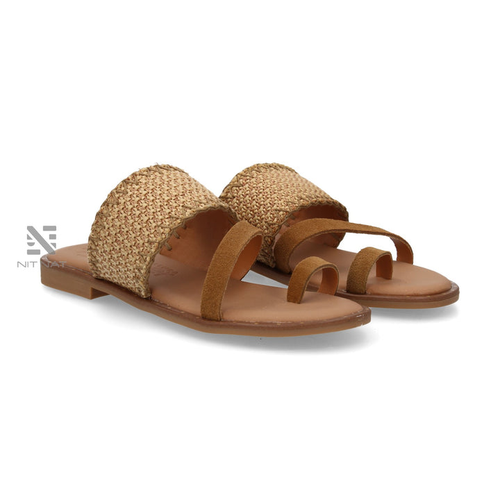 Sandalias Planas Fabrizia Cuero