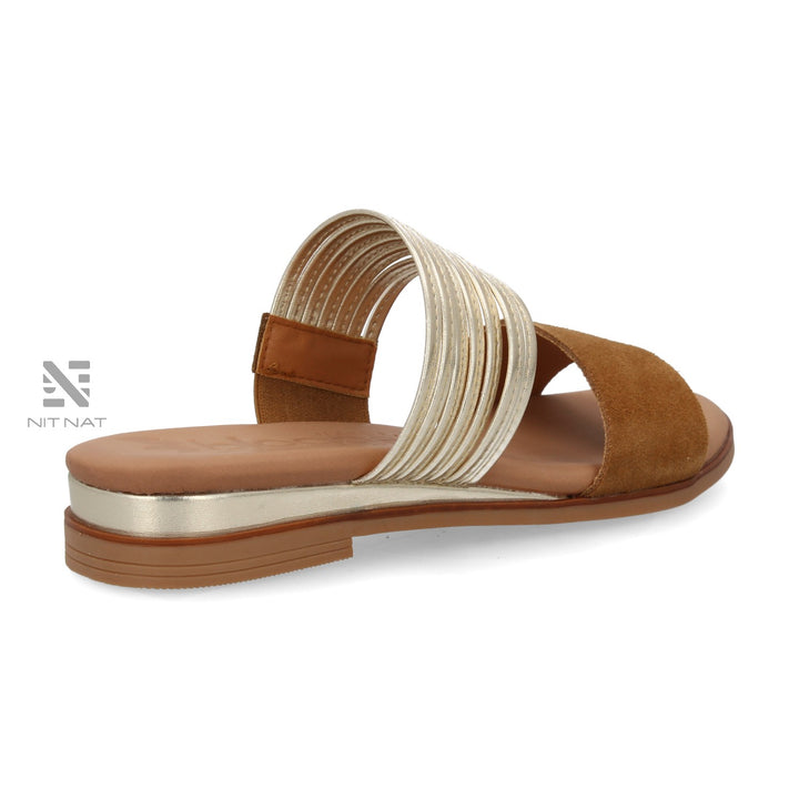 Sandalias Planas Fontana Cuero