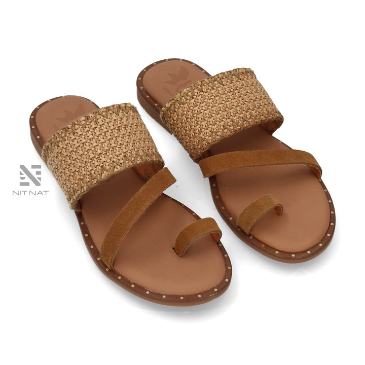Sandalias Planas Fabrizia Cuero