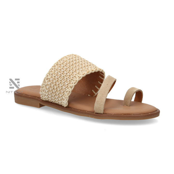 Sandalias Planas Fabrizia Beige