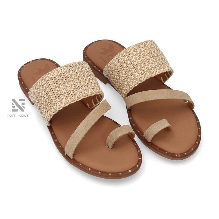 Sandalias Planas Fabrizia Beige
