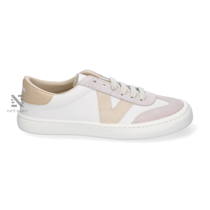 Zapatillas Olmo barefoot efecto Piel y Serraje Beige