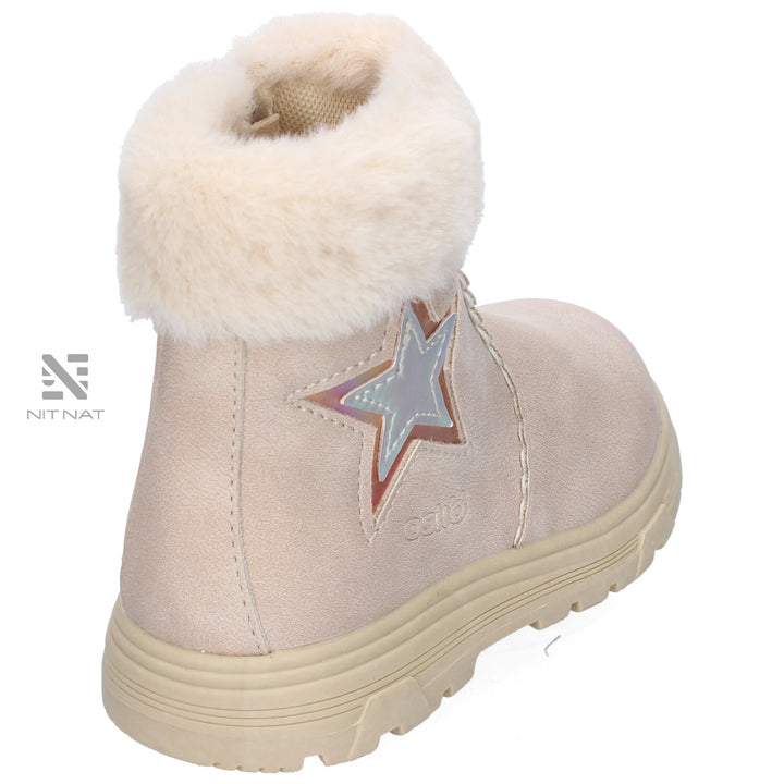 Botas de pelo Conguitos estrella Beige