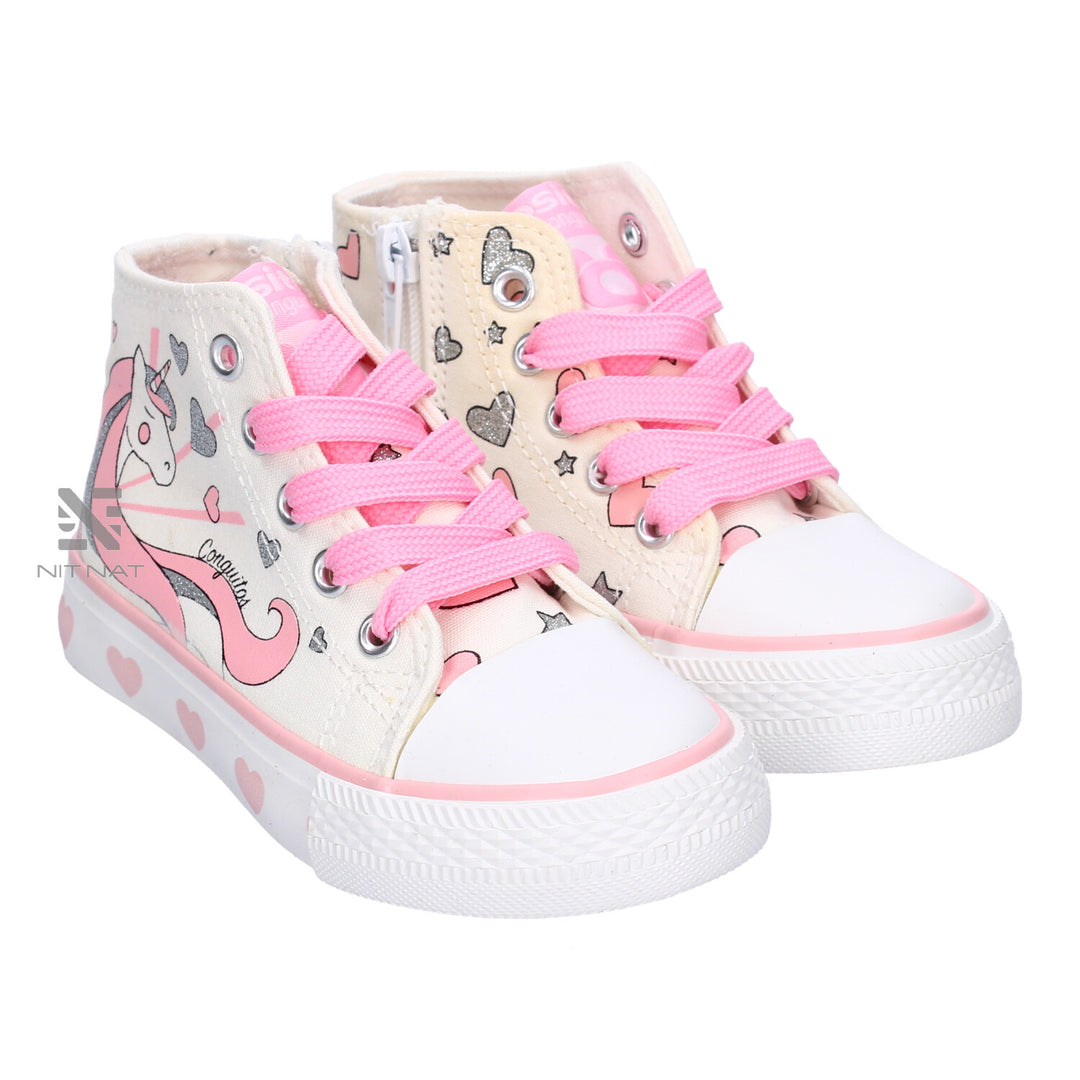 Zapatillas Conguitos Altas Unicornio Blanco - Main Image