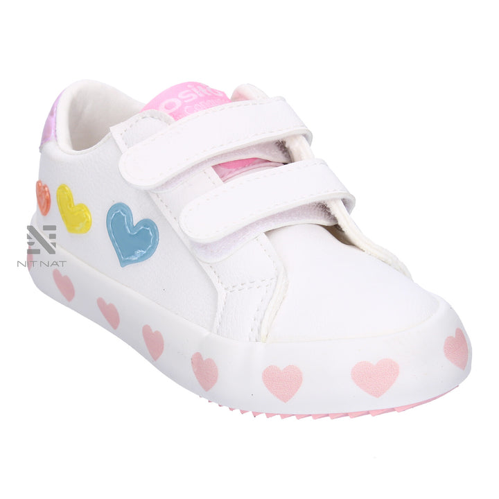 Zapatillas Conguitos Corazones Bebé Blanco