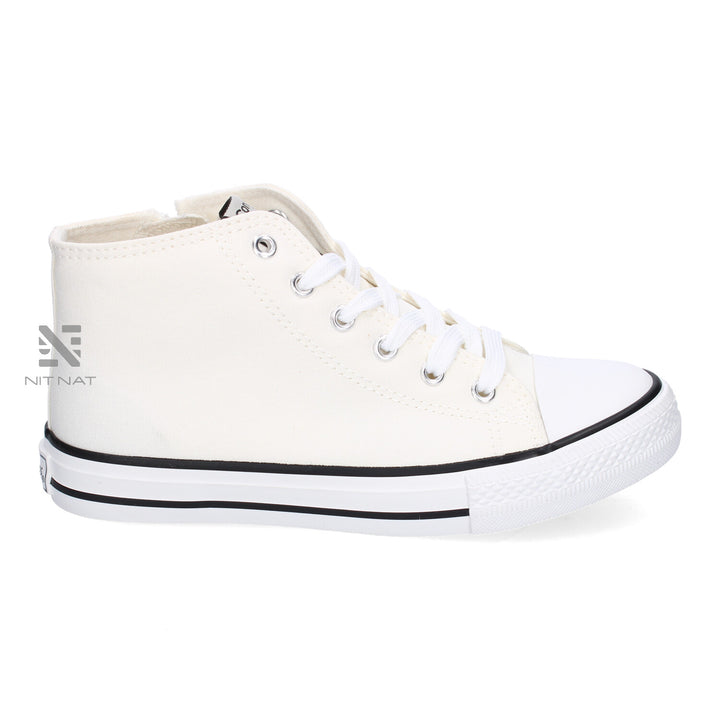 Zapatillas Conguitos unisex  Plataforma Lona Blanco