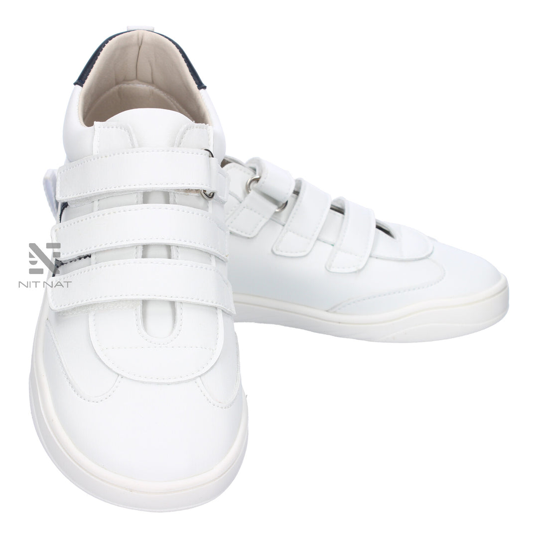 Deportiva Piruflex barefoot Blanco y Navy