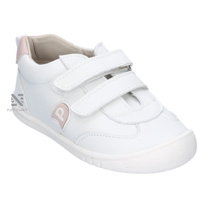 Deportivas Micro Vegana Blanco y Rosa Piruflex