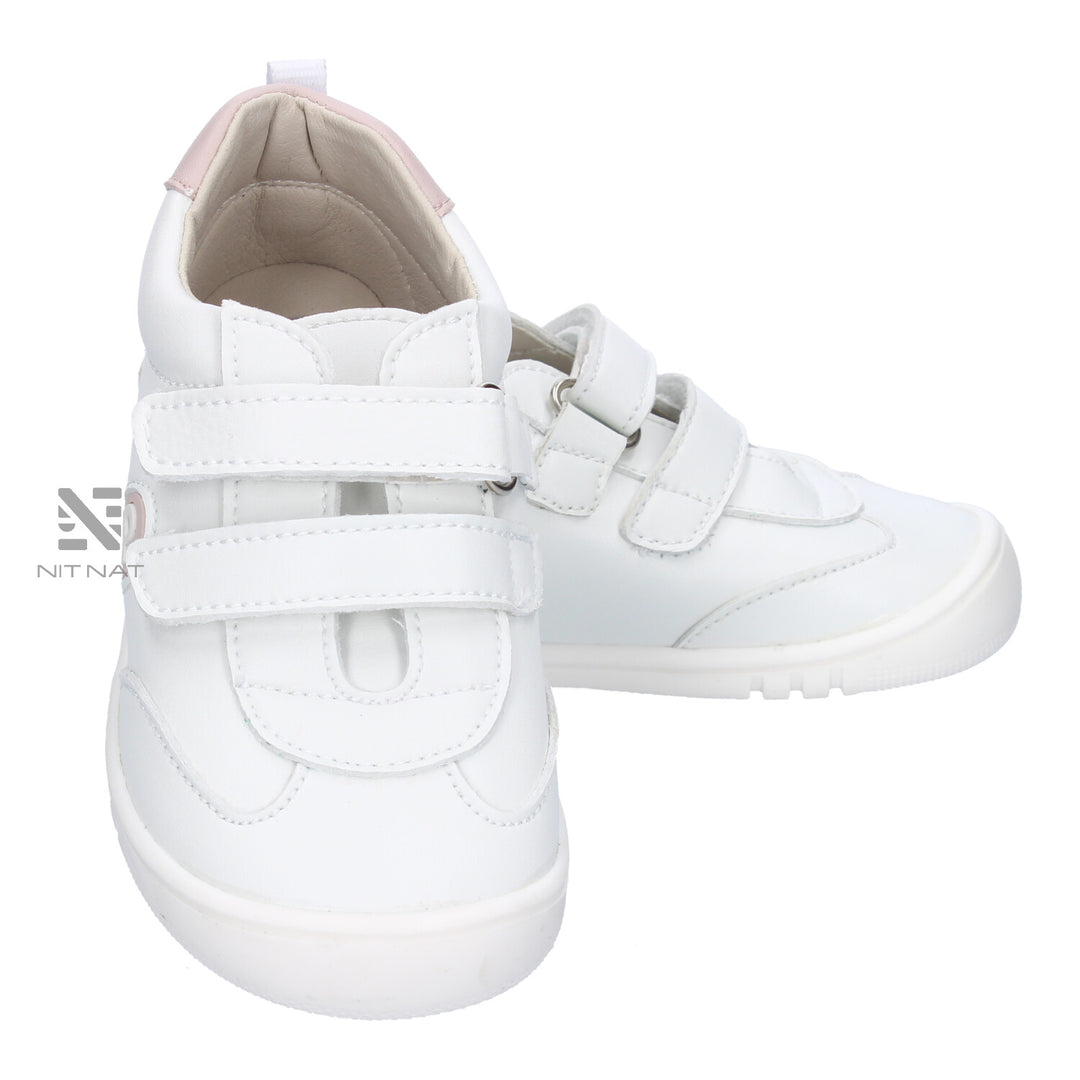 Deportivas Micro Vegana Blanco y Rosa Piruflex